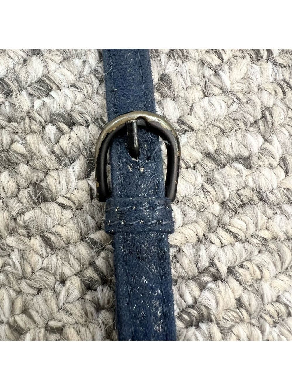 Matt & Nat Montreal vegan coated suede blue crossbody shoulder bag - Picture 10 of 12